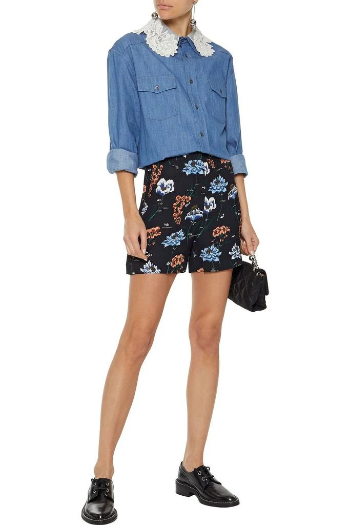 商品MARKUS LUPFER|Printed crepe shorts,价格¥676,第4张图片详细描述