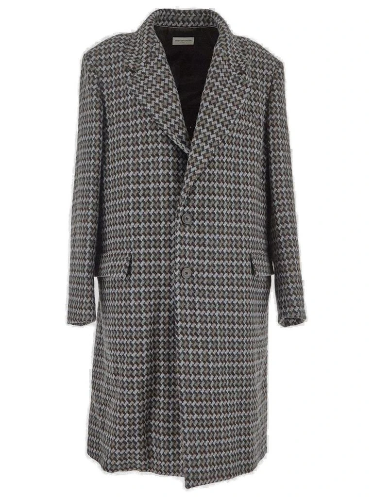 商品Dries Van Noten|Dries Van Noten Checkered Buttoned Coat,价格¥3472,第1张图片