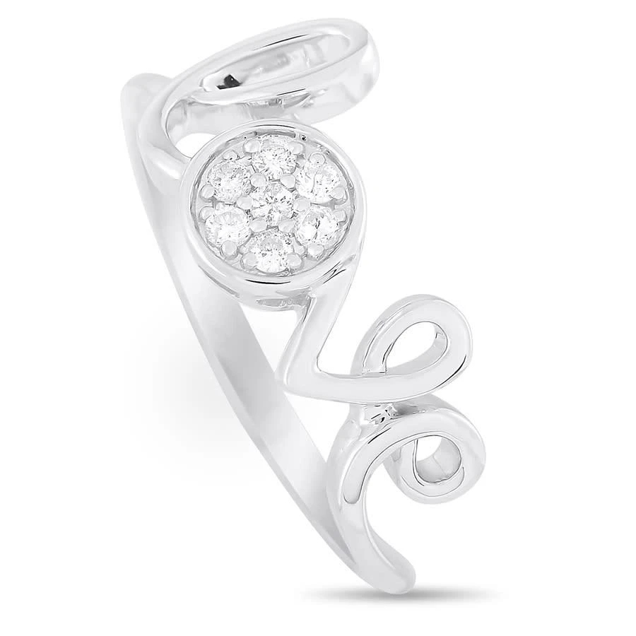 商品LB Exclusive|14K White Gold 0.10 ct Diamond Love Ring,价格¥2046,第1张图片