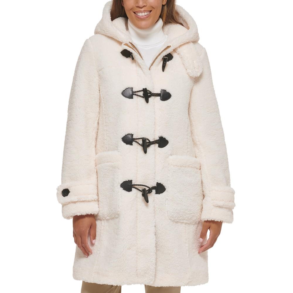 Women's Hooded Sherpa Toggle Coat商品第1张图片规格展示