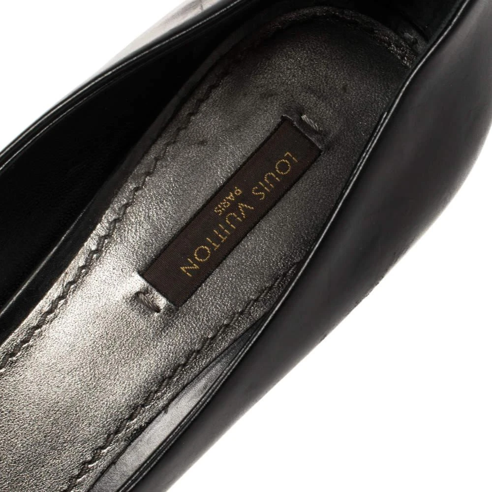 Louis Vuitton Black Leather Peep Toe Pumps Size 38.5 商品