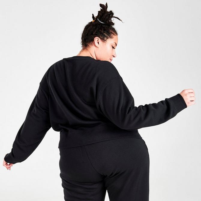 Women's Nike Sportswear Collection Essentials Fleece Crewneck Sweatshirt (Plus Size)商品第4张图片规格展示