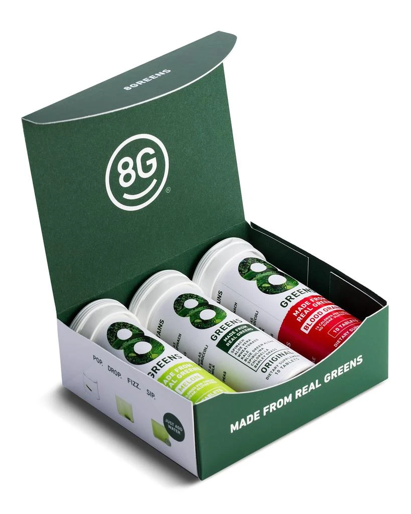 商品8Greens|Daily Effervescent Tablets Trio Pack,价格¥163,第2张图片详细描述