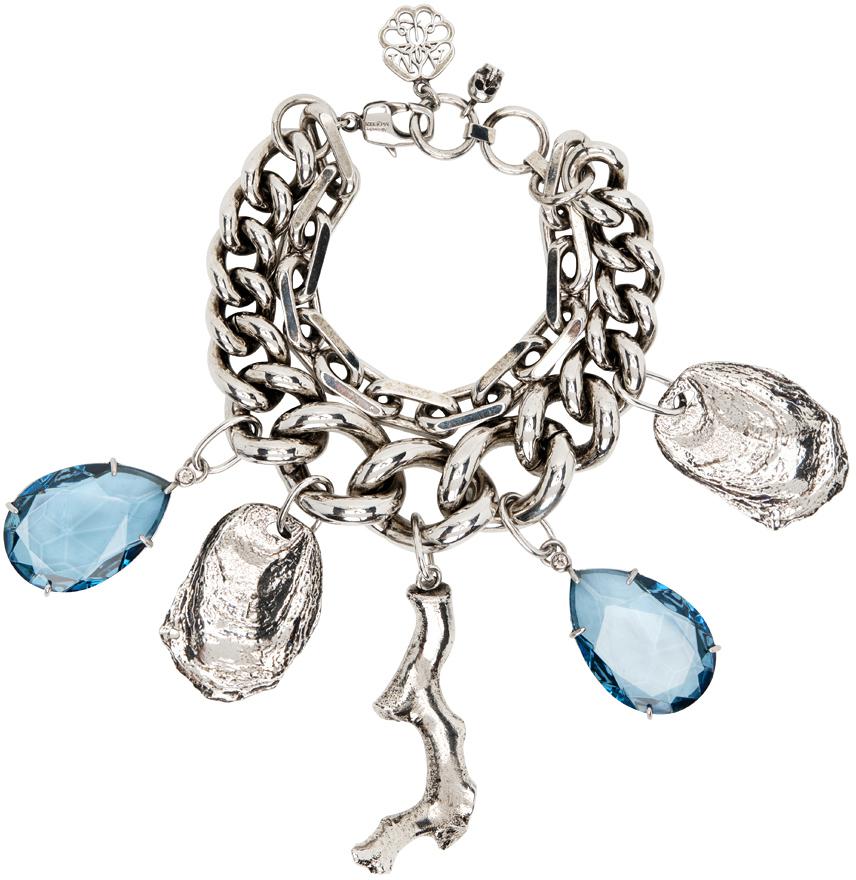 Silver Chain Charm Bracelet商品第2张图片规格展示