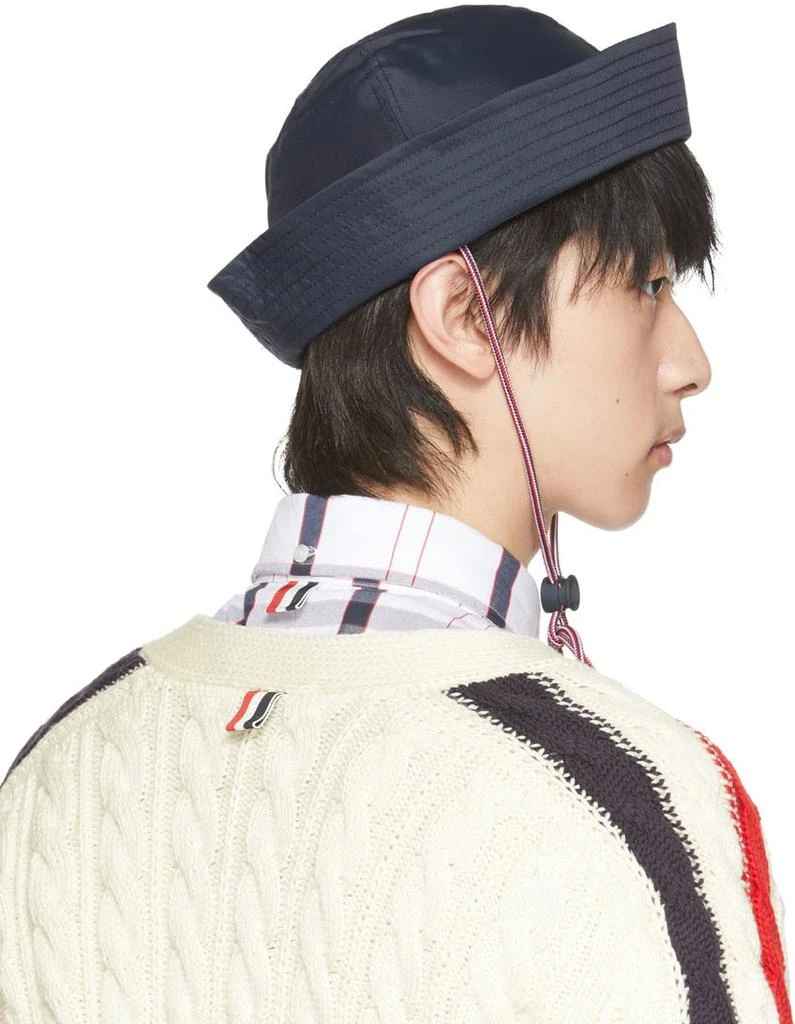 商品Thom Browne|Navy 4-Bar Turn Back Bucket Hat,价格¥1087,第3张图片详细描述