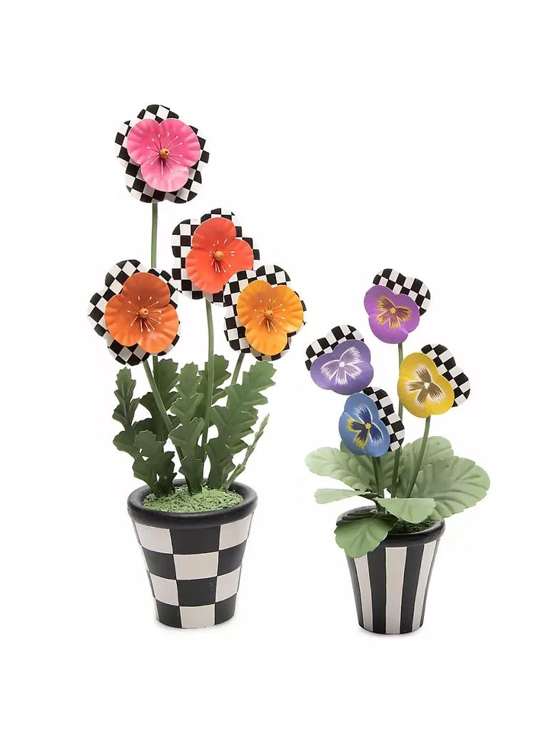 商品MacKenzie-Childs|Pansy Pot Metal Sculpture,价格¥657,第2张图片详细描述