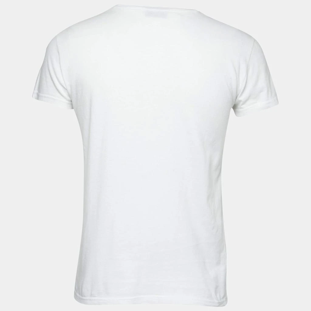 商品[二手商品] Dior|Dior Homme White Printed Cotton Short Sleeve Round Neck T-Shirt XS,价格¥1378,第2张图片详细描述