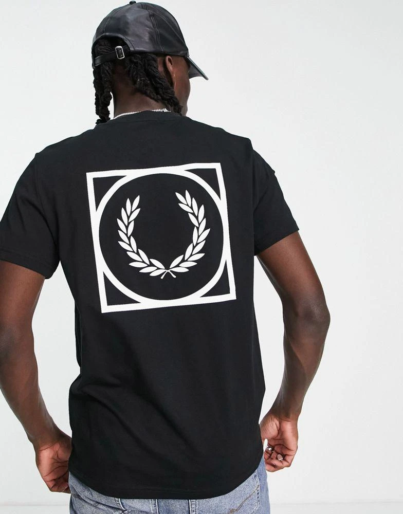 商品Fred Perry|Fred Perry graphic back print t-shirt in black,价格¥267,第1张图片