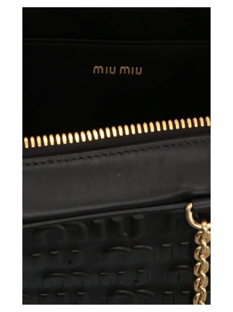 Miu Miu Miu Miu Allover Logo Zipped Shoulder Bag - Shoulder