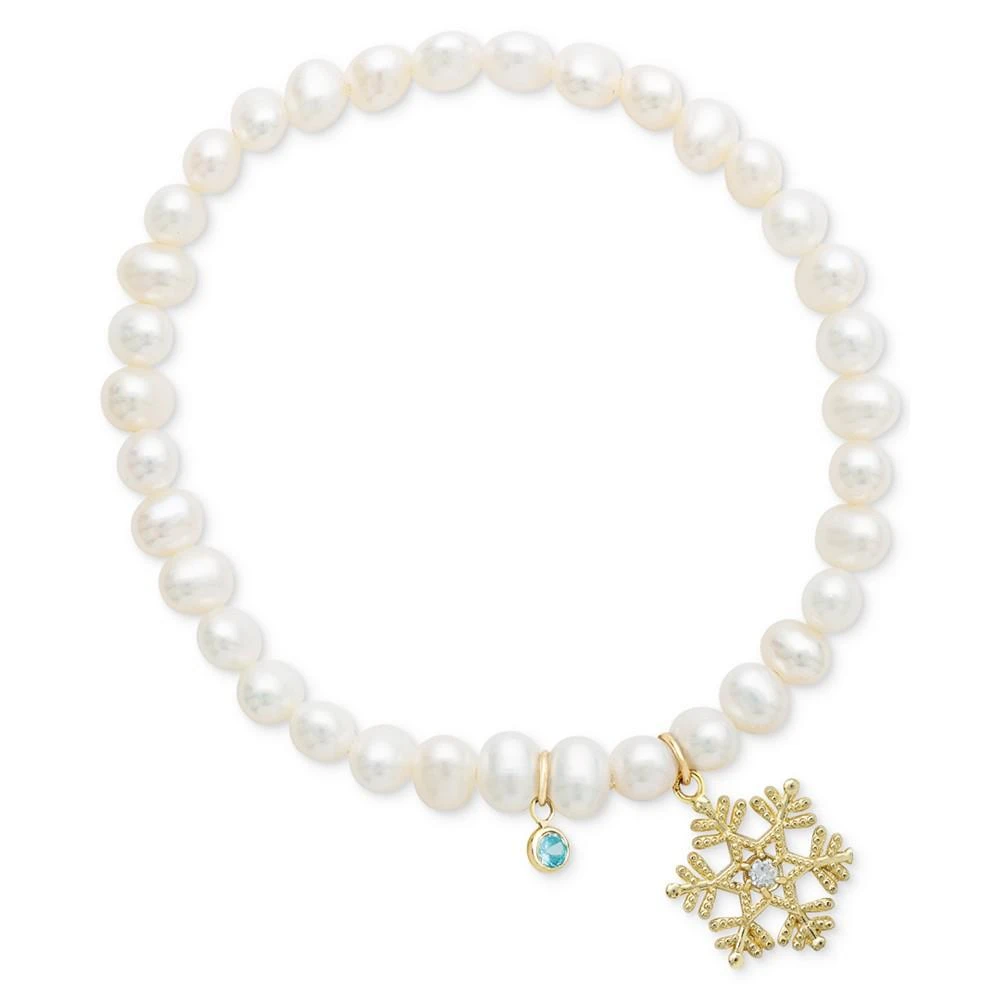 商品Disney|冰雪奇缘14k金淡水珍珠手链,价格¥858,第1张图片
