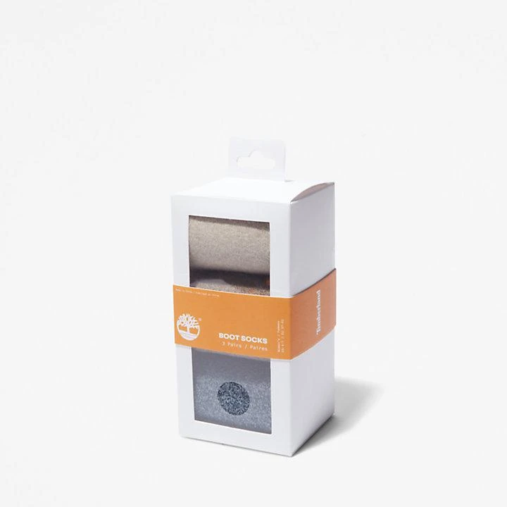商品Timberland|Three Pack Marled Crew Socks Gift Box for Women in Beige,价格¥186,第3张图片详细描述
