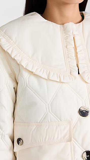 商品Ganni|短版厚织尼龙布料夹克,价格¥2904,第7张图片详细描述