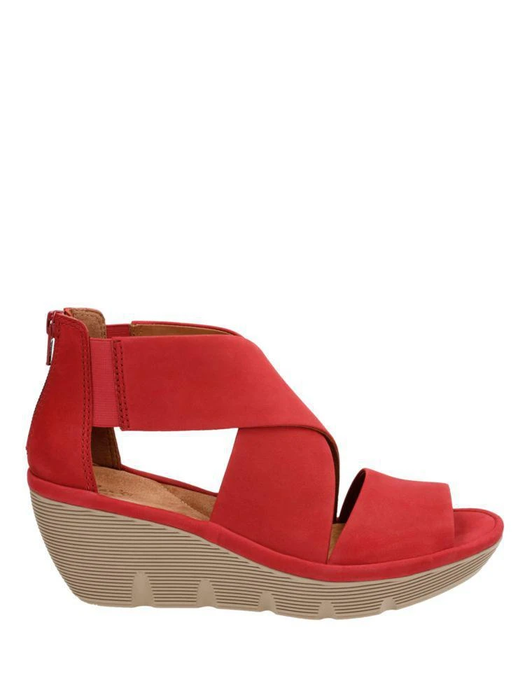 商品Clarks|Clarene Glamor Leather Wedge Sandals,价格¥977,第5张图片详细描述