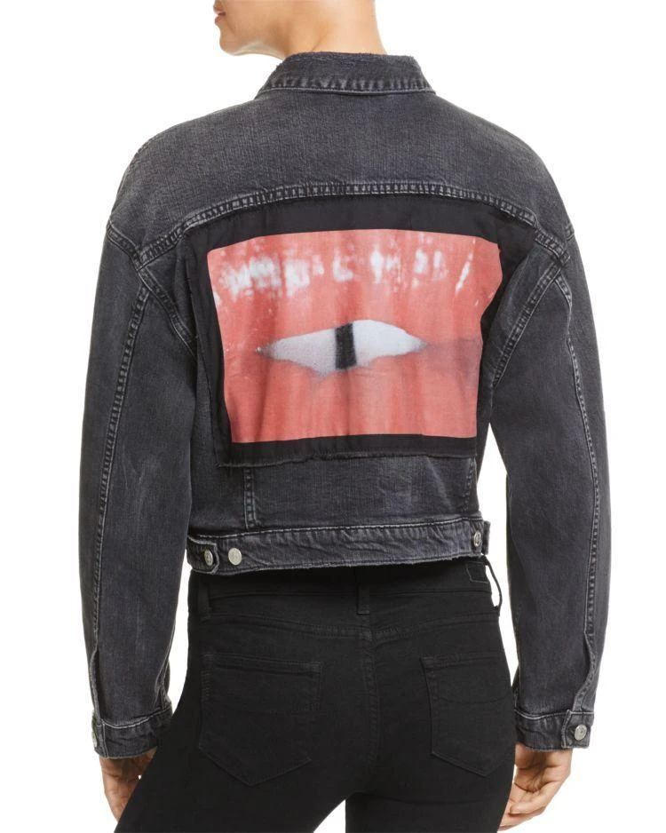 商品Hudson|Georgia Cropped Denim Jacket in Crash 'n' Burn,价格¥1280,第1张图片