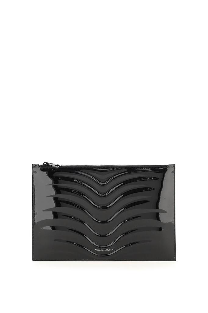 商品Alexander McQueen|Alexander mcqueen patent leather flat pouch,价格¥2195,第1张图片
