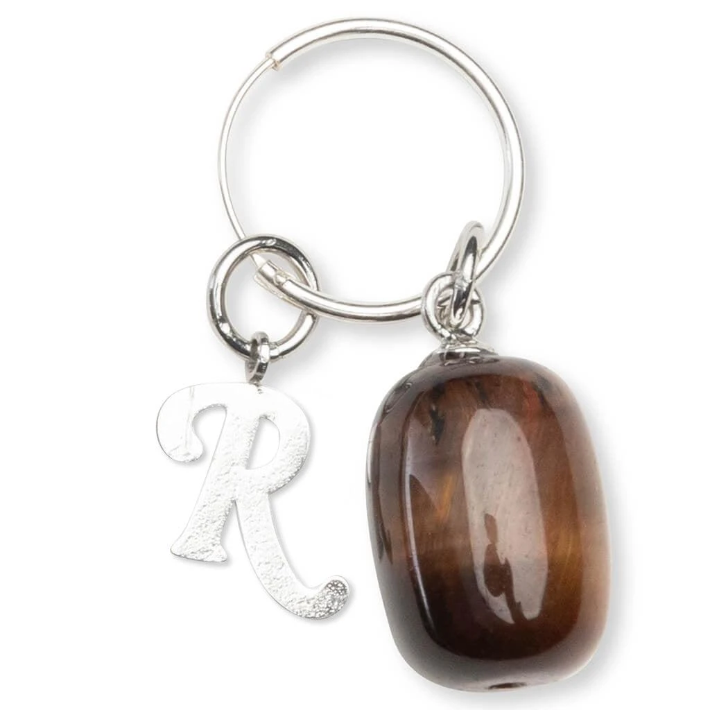 商品RAF SIMONS|Raf Simons Small Stone Earring - Dark Brown,价格¥1497,第1张图片