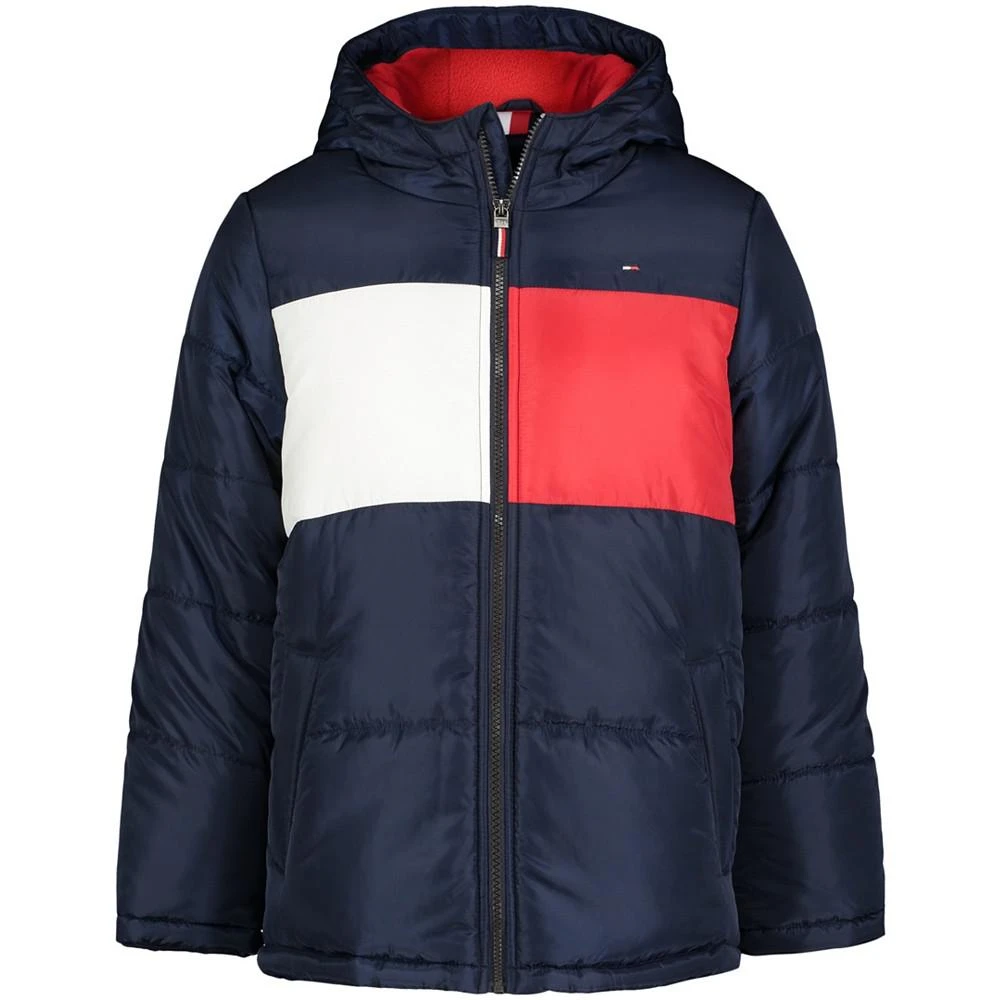 商品Tommy Hilfiger|Big Boys Pieced Puffer Jacket,价格¥332,第3张图片详细描述