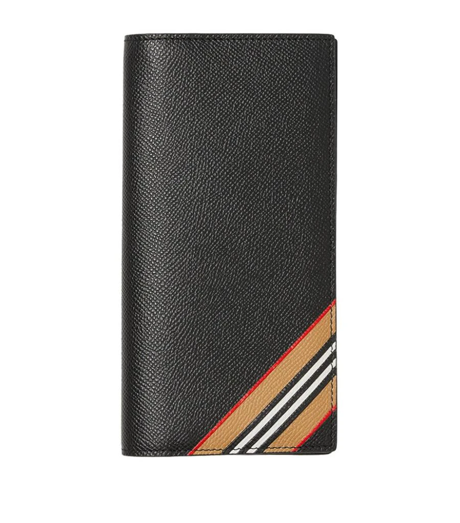 商品Burberry|Leather Icon Stripe Continental Wallet,价格¥3748,第1张图片