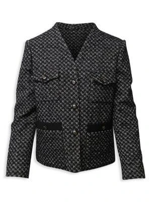 商品[二手商品] Maje|Maje Tweed Jacket In Black Cotton,价格¥2373,第1张图片