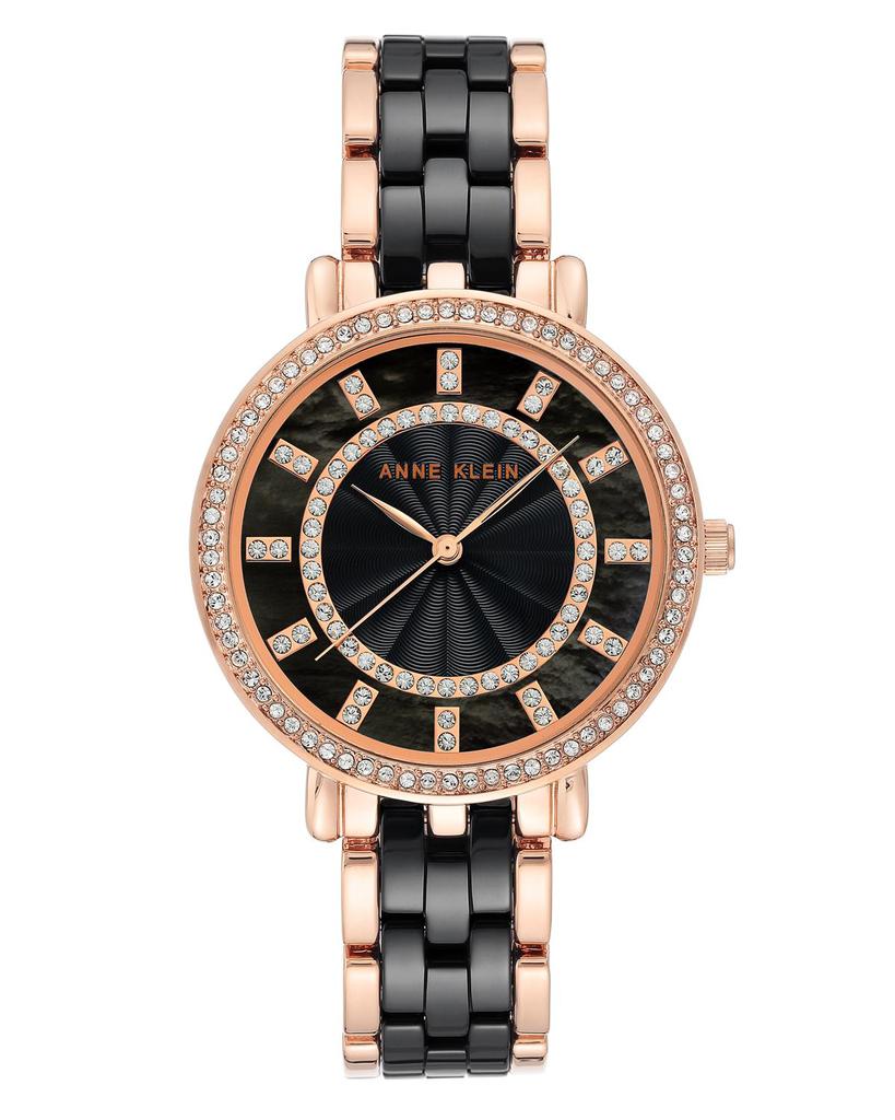 Premium Crystal Accented Ceramic Bracelet Watch商品第1张图片规格展示