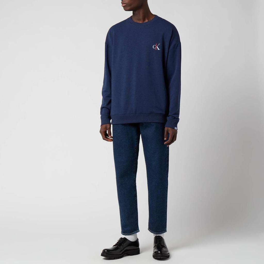 Calvin Klein Men's Crewneck Sweatshirt - Midnight Heather商品第3张图片规格展示