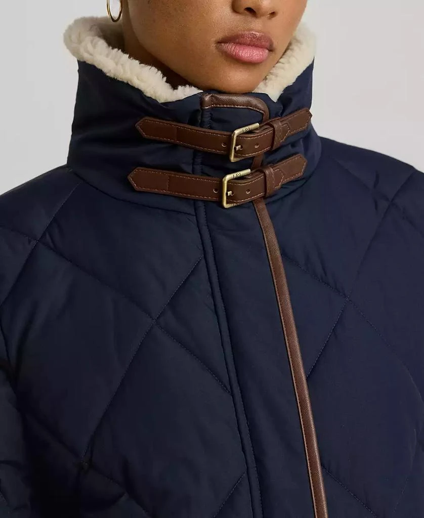 商品Ralph Lauren|Women's Faux-Fur-Collar Diamond Quilted Jacket,价格¥1465,第3张图片详细描述