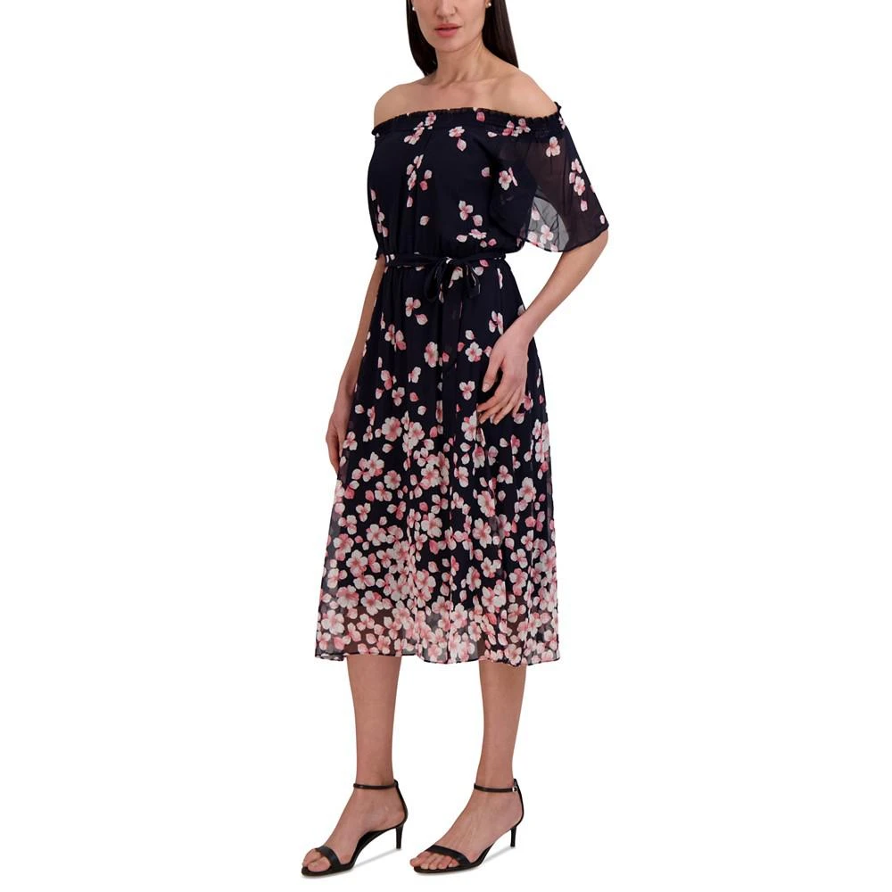 商品Sandra Darren|Printed Flutter-Sleeve A-Line Dress,价格¥661,第3张图片详细描述