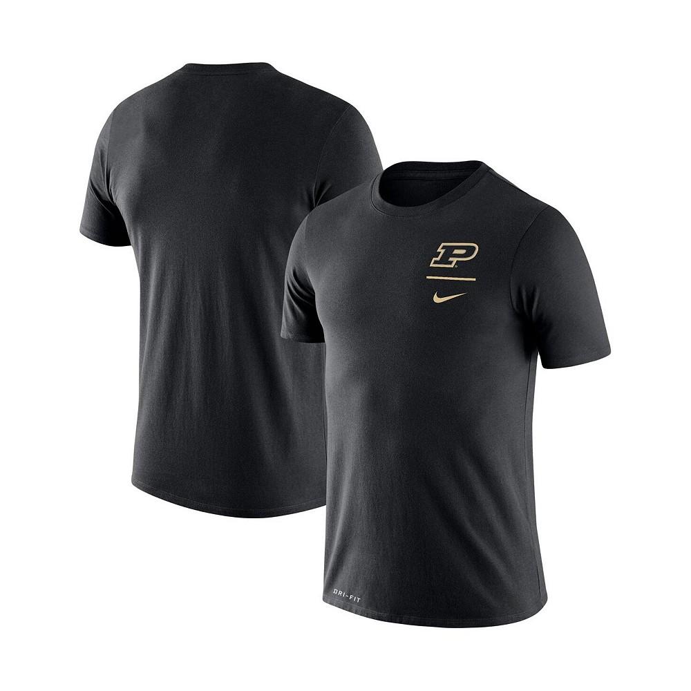 Men's Black Purdue Boilermakers Logo Stack Legend Performance T-shirt商品第2张图片规格展示