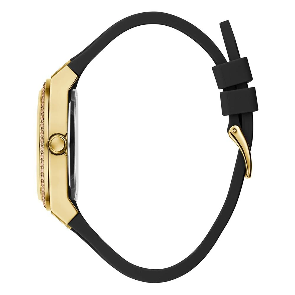 商品GUESS|Women's Black Silicone Strap Watch 39mm,价格¥977,第2张图片详细描述