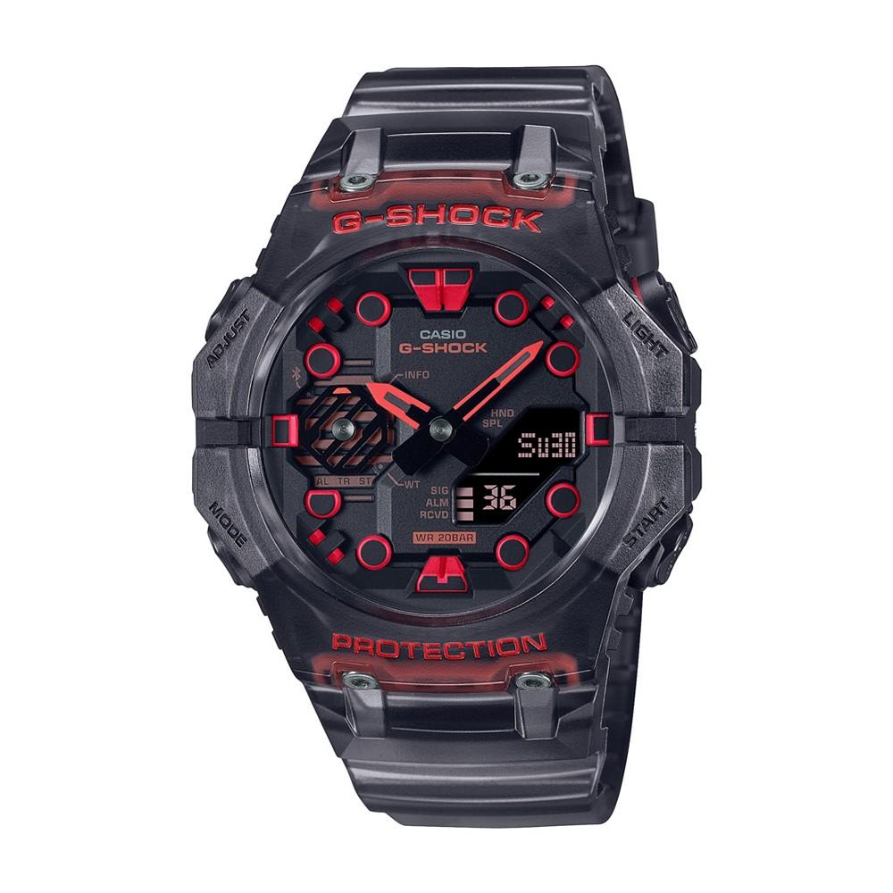 Men's Two Hand Quartz Black Skeleton Resin Bluetooth Watch, 46.0mm GAB001G-1A商品第1张图片规格展示