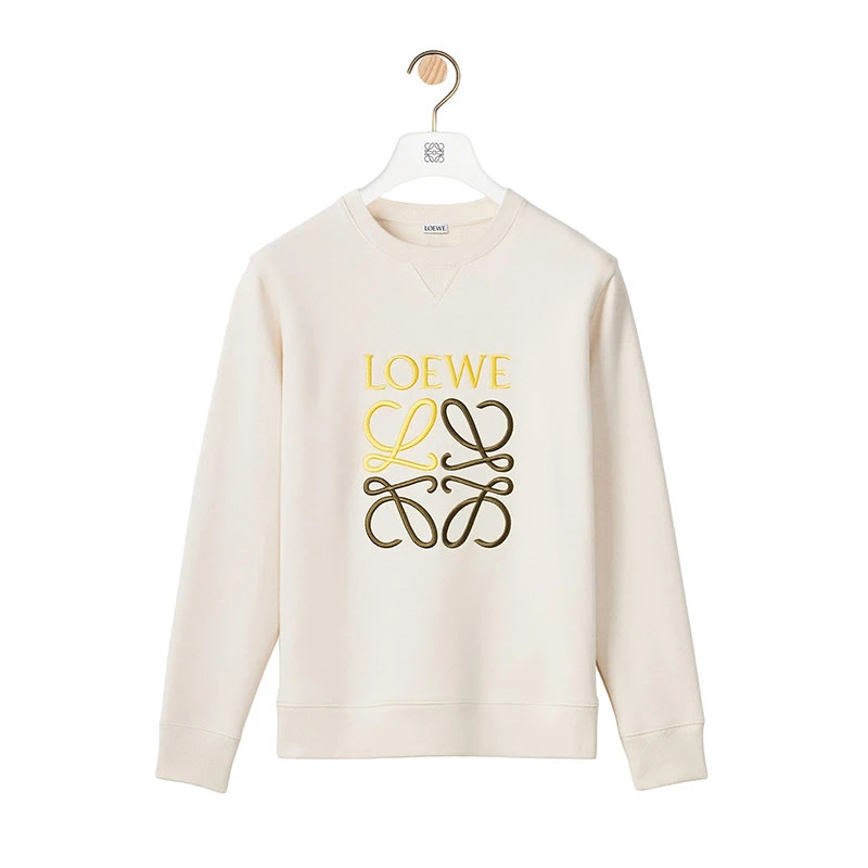 商品Loewe|【预售3-7天】LOEWE/罗意威 22年早春新款 男士淡褐色棉质抓绒双色Anagram刺绣卫衣H526Y24J07-2370,价格¥4946,第4张图片详细描述