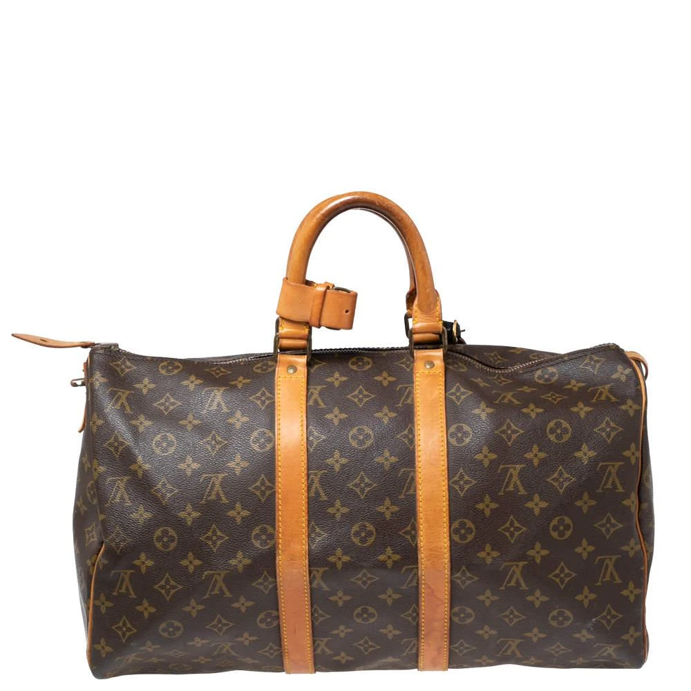 商品[二手商品] Louis Vuitton|Louis Vuitton Monogram Canvas Keepall 45 Bag,价格¥5344,第4张图片详细描述