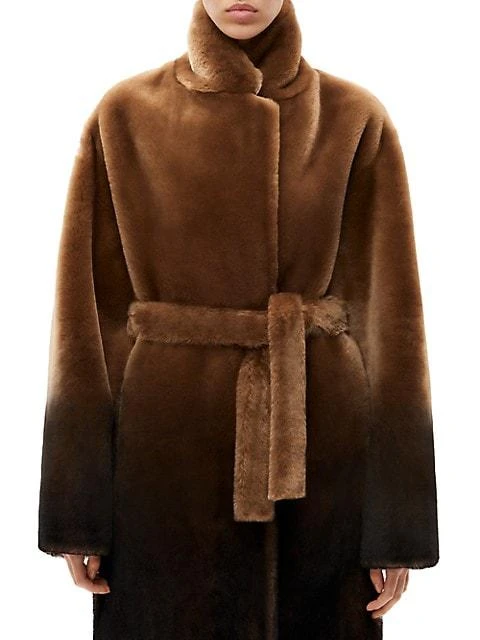 商品Shoreditch Ski Club|Long Belted Shearling Coat,价格¥6886,第1张图片