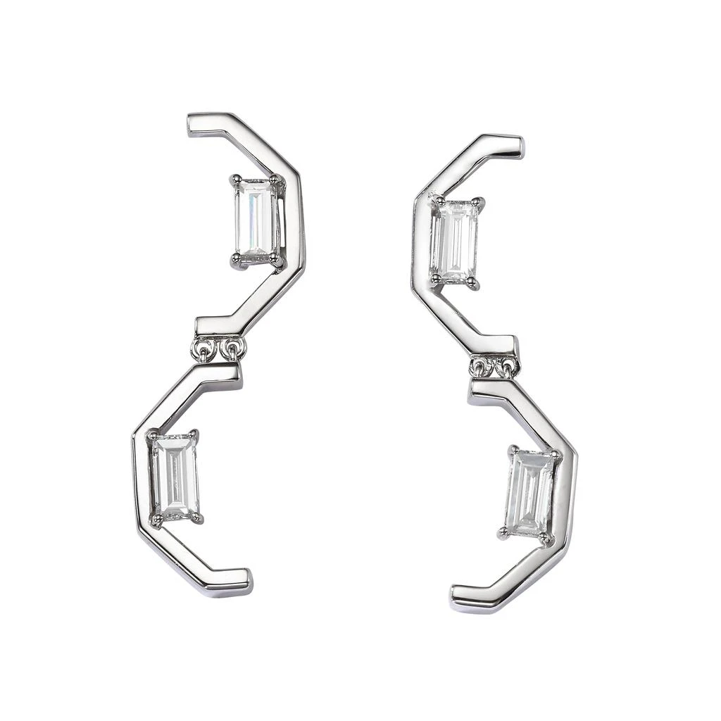 商品AME|Âme Angles 18K White Gold, Lab-Grown Diamond 0.96ct. tw. Double Drop Earrings,价格¥18810,第3张图片详细描述