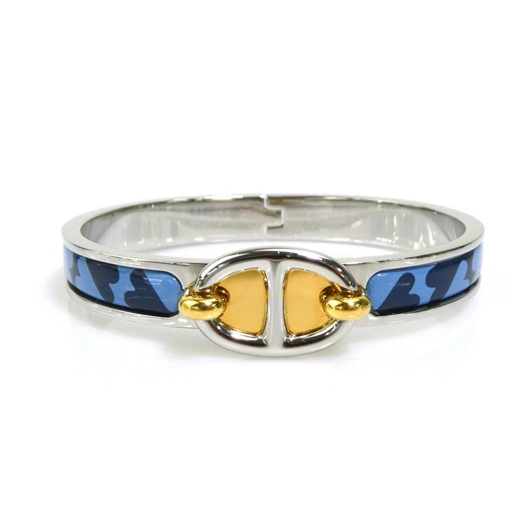 商品[二手商品] Hermes|Clic blue gold Navy Enamel Metal Bangle (Pre-Owned),价格¥6513,第1张图片