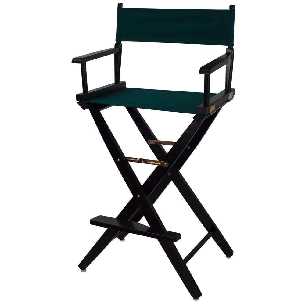 商品American Trails|Extra-Wide Premium 30"  Directors Chair Black Frame W/Hunter Green Color Cover,价格¥1146,第4张图片详细描述