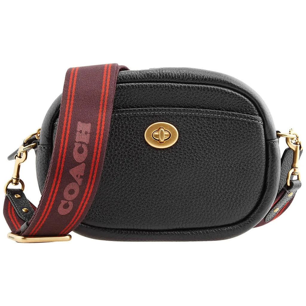 商品Coach|Black Ladies Camera Pebbled Crossbody Bag,价格¥1778,第2张图片详细描述