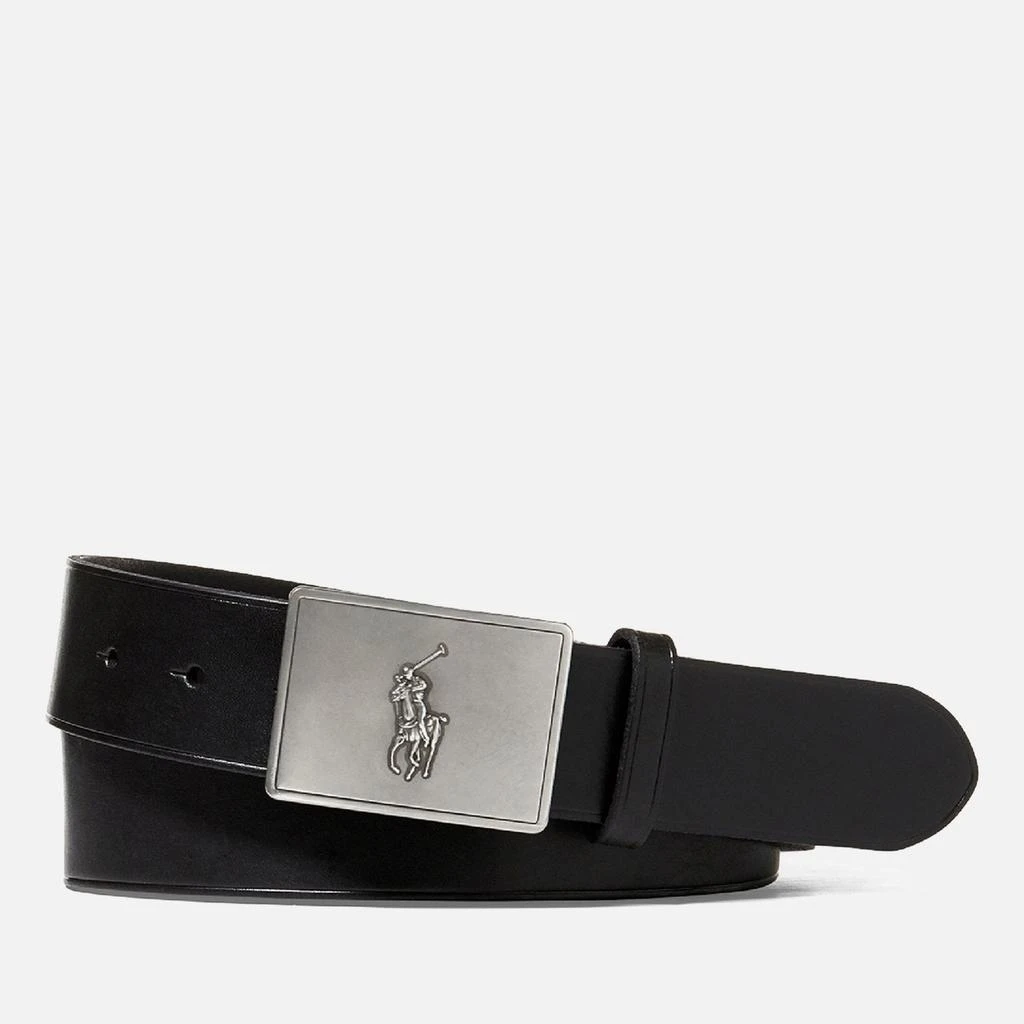 商品Ralph Lauren|Polo Ralph Lauren Men's Plaque Belt - Black,价格¥1080,第1张图片