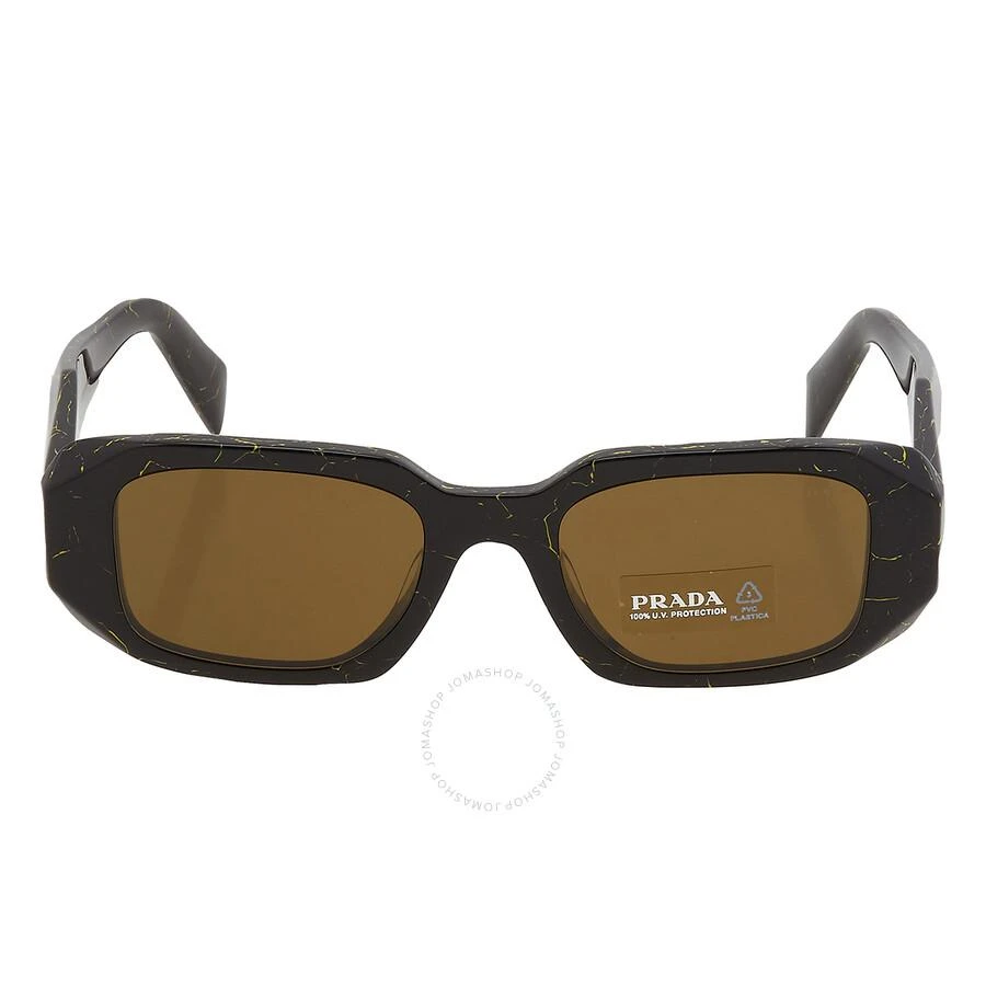 商品Prada|Open Box - Prada Dark Brown Rectangular Ladies Sunglasses PR 17WSF 19D01T 51,价格¥2321,第1张图片