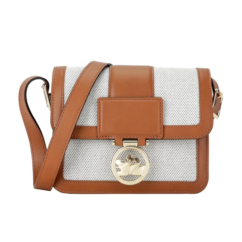 商品[国内直发] Longchamp|珑骧女包斜挎包女士ROSEAU系列 灰色皮质单肩斜挎包礼物送女友10174 HBX 504,价格¥3110,第1张图片