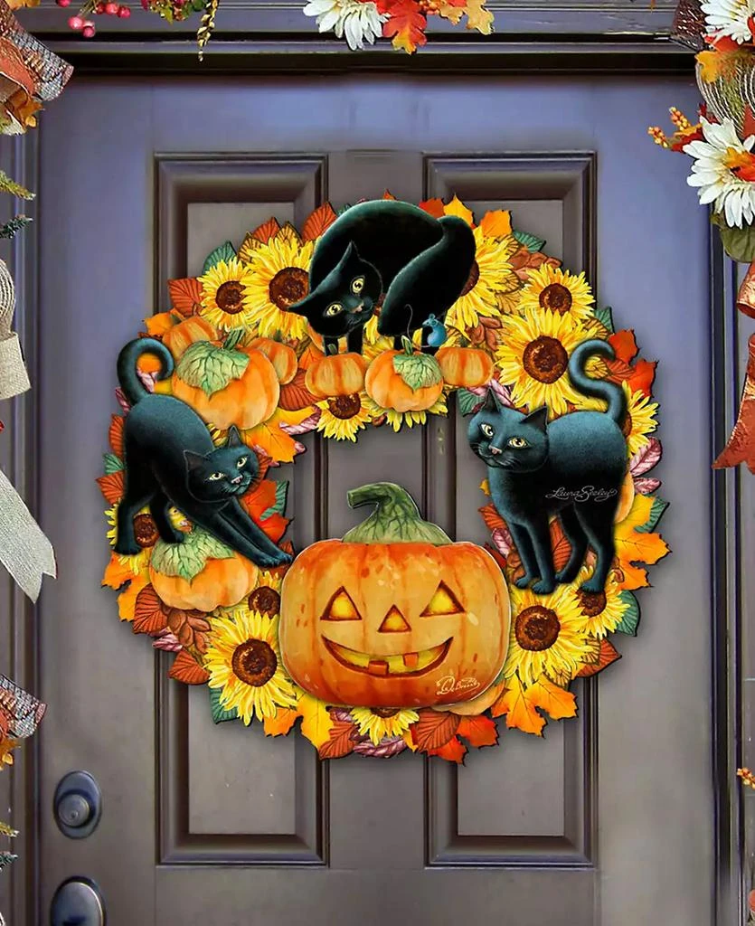 商品Designocracy|Cats Holiday Door Wreath,价格¥874,第1张图片