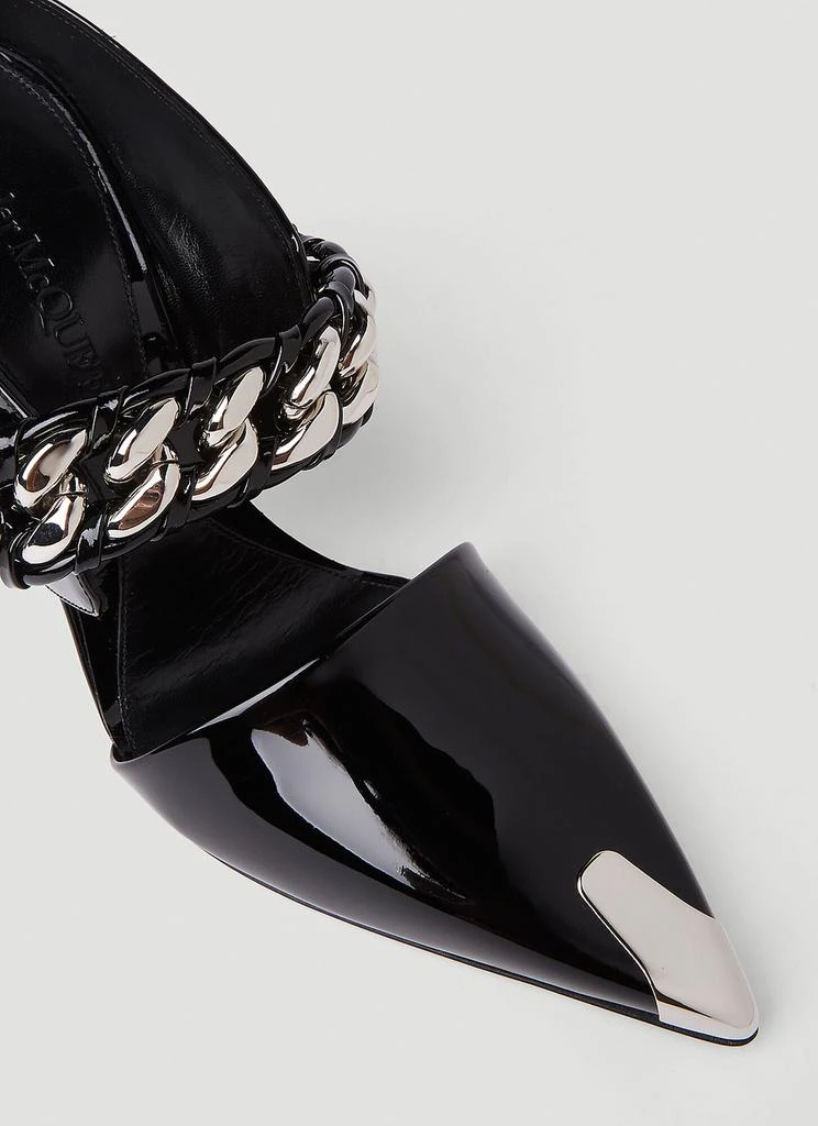 商品Alexander McQueen|Punk Chain High Heel Mules,价格¥4457,第5张图片详细描述