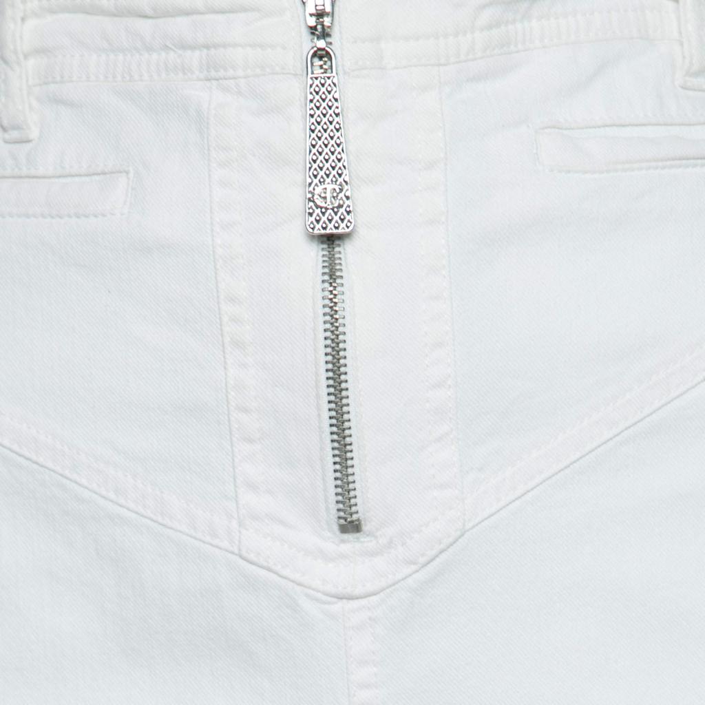 Just Cavalli White Denim Flared Maxi Skirt L商品第3张图片规格展示
