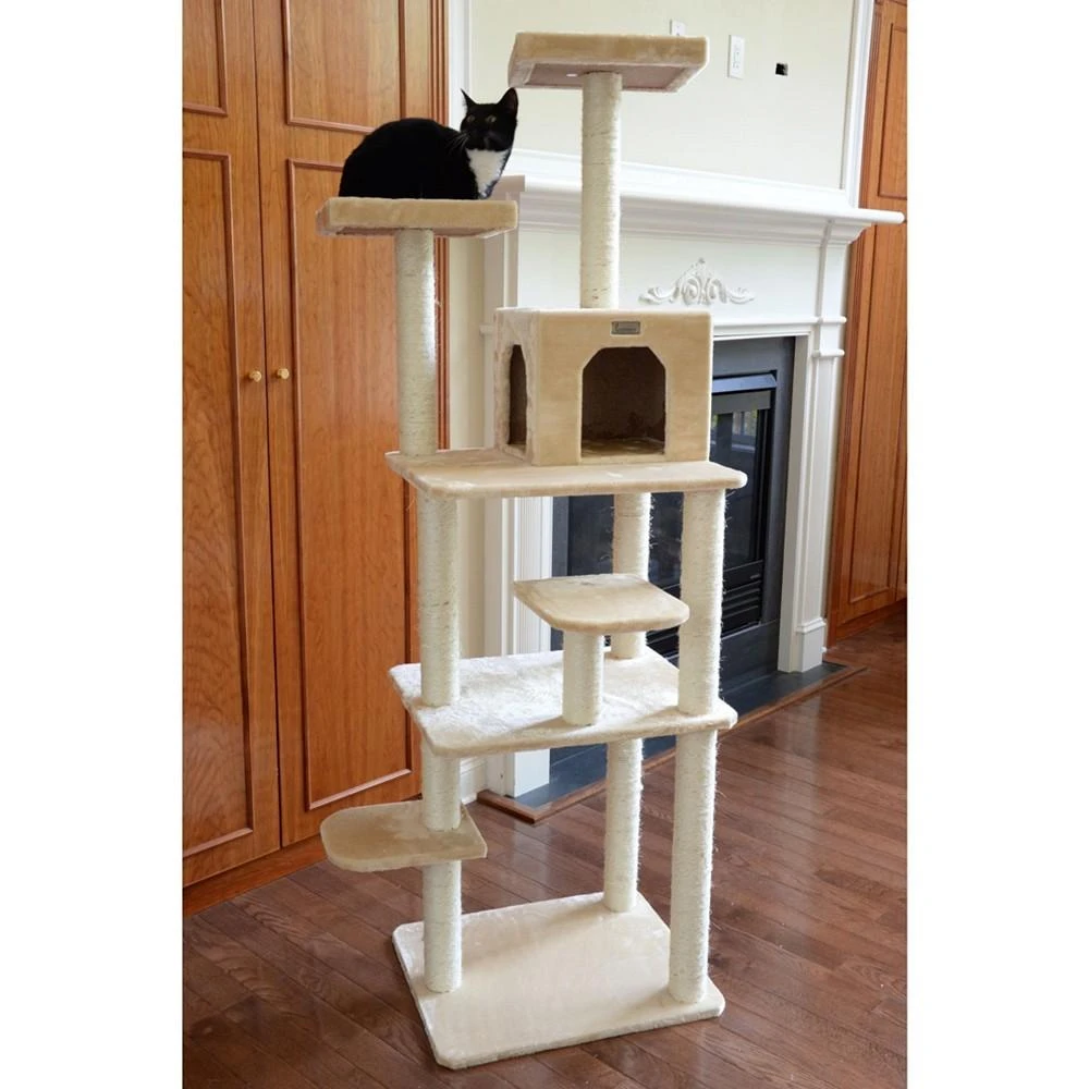 商品Macy's|GleePet 74-Inch Real Wood Cat Tree With Seven Levels,价格¥1411,第2张图片详细描述