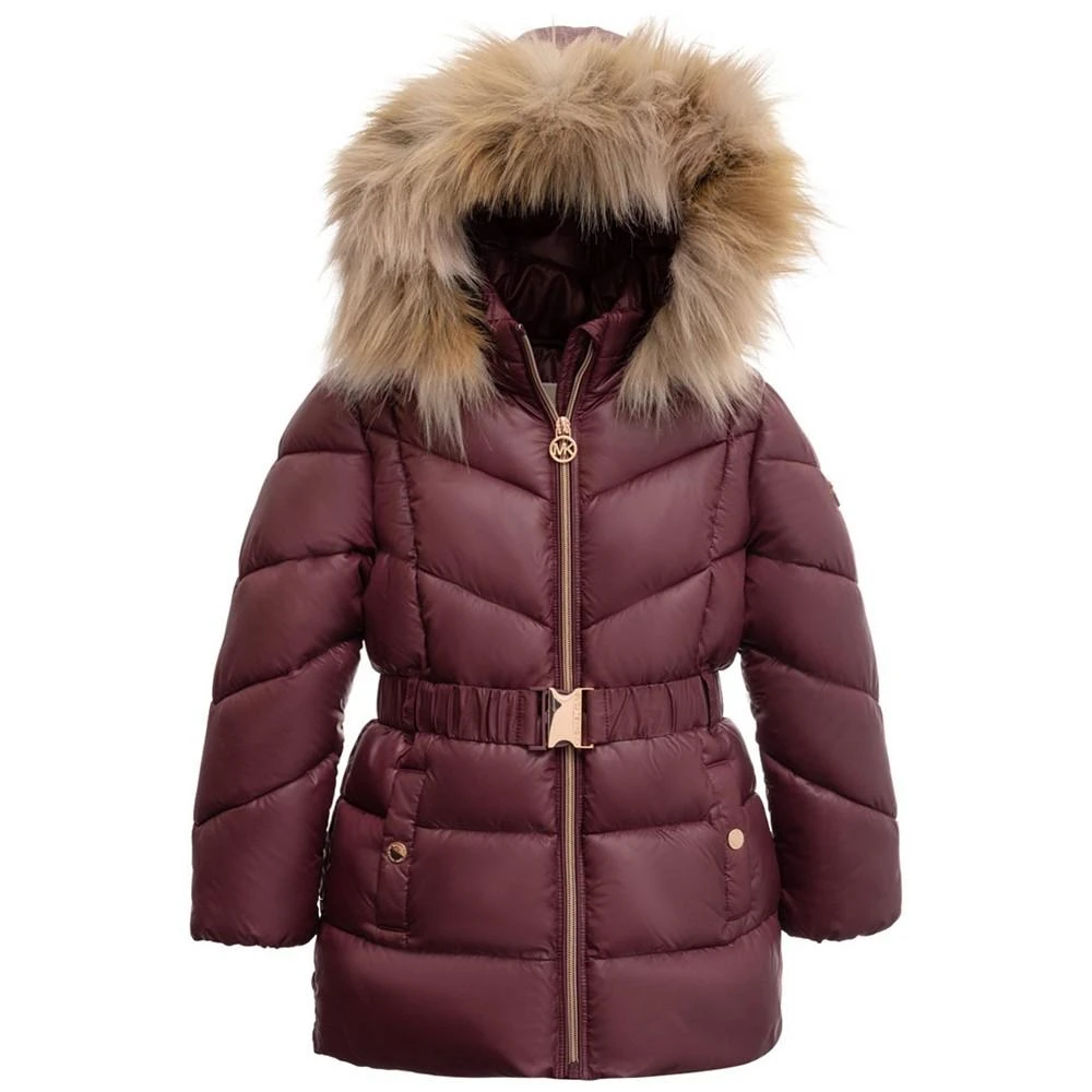 商品Michael Kors|Toddler and Little Girls Heavy Weight Belted Jacket,价格¥382,第1张图片