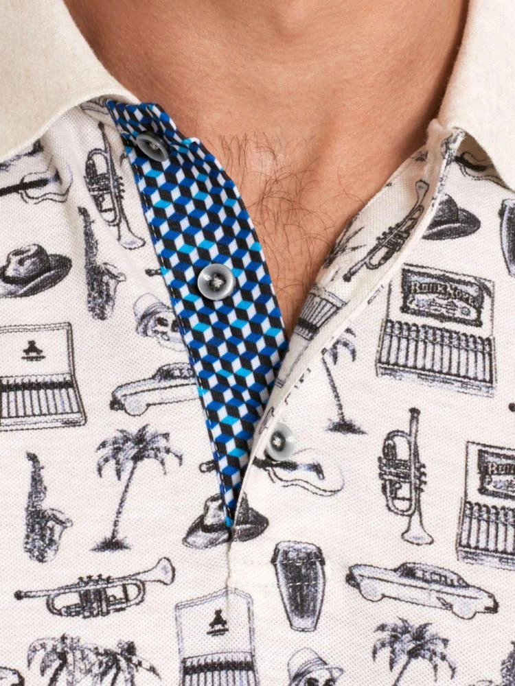 商品Robert Graham|Missile Polo Shirt,价格¥565,第3张图片详细描述