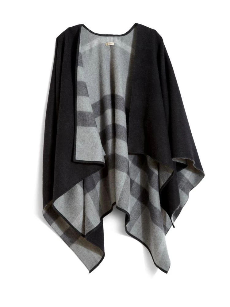 商品Burberry|Charlotte Reversible Check Wool Cape,价格¥4935,第3张图片详细描述