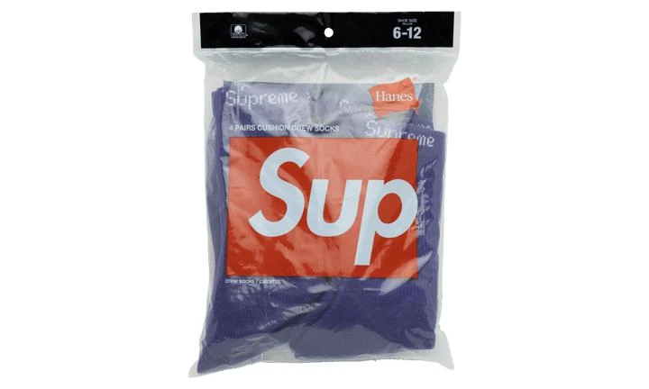 商品Supreme|Supreme Hanes Crew Socks 4,价格¥296,第1张图片