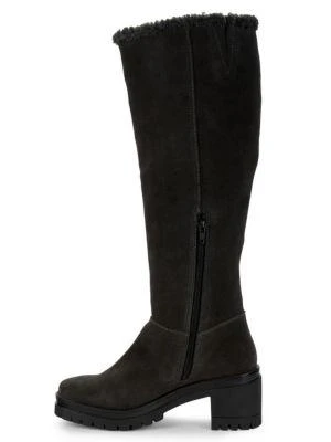 商品Charles David|Collateral Faux Fur-Lined Suede Knee-High Boots,价格¥240,第4张图片详细描述