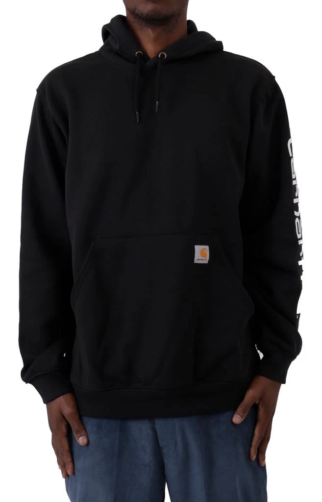 商品Carhartt|(K288) MW Signature Sleeve Logo Pullover Hoodie - Black,价格¥392,第1张图片